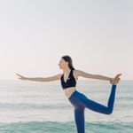 Man balancing on one leg during practice